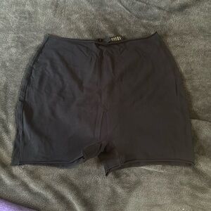 Skims raw edge shorts